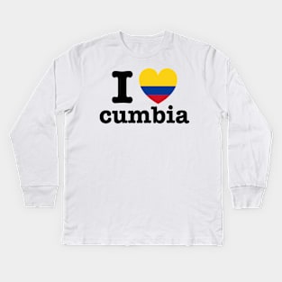 I heart cumbia - Orgullo de Colombia Kids Long Sleeve T-Shirt